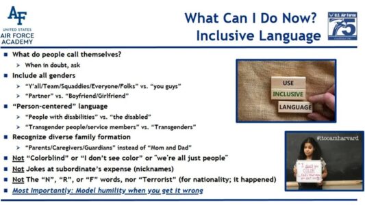 WOKE PENTAGON: Air Force Instructs Cadets to Ditch the Words ‘Mom’ and ‘Dad’