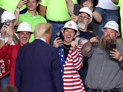Pennsylvania Steelworkers Proudly Show up for Trump Rally Defying Union that Endorsed Harris