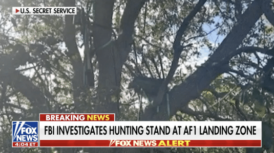 Hunting stand found with clear line of sight to presidential plane at Palm Beach International Airport
